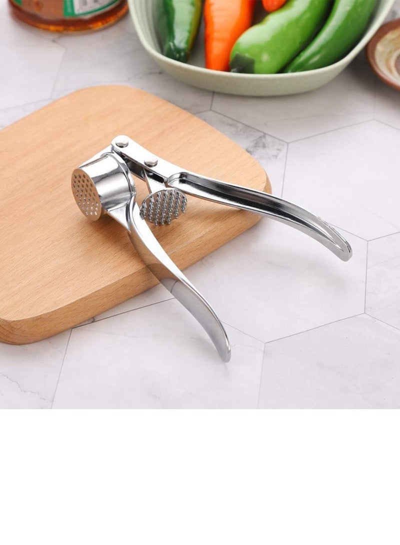 مخطوطات كسارة الثوم، عصارة الثوم، متعددة الوظائف، يدوية محمولة، كسارة الثوم المنحنية، الثوم والزنجبيل، مفرمة الثوم المصنوعة من الفولاذ المقاوم للصدأ، قطاعة الطحن، عصارة الثوم، حجم مفرمة الثوم: 15 × 4 سم - Image 3