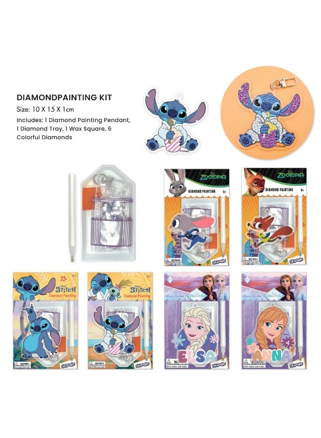 Disney Anna Diamond Painting Key Chain Kit | Make Your Own Keychain |Art & Craft for Kids & Adult | Age 6+ - Image 3