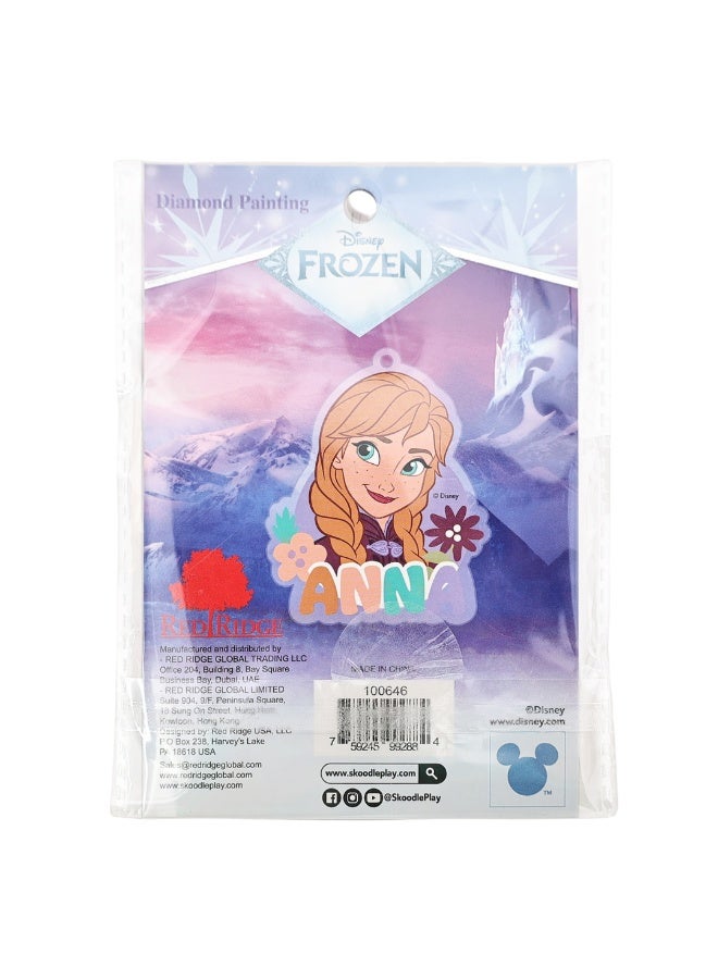Disney Anna Diamond Painting Key Chain Kit | Make Your Own Keychain |Art & Craft for Kids & Adult | Age 6+ - Image 2