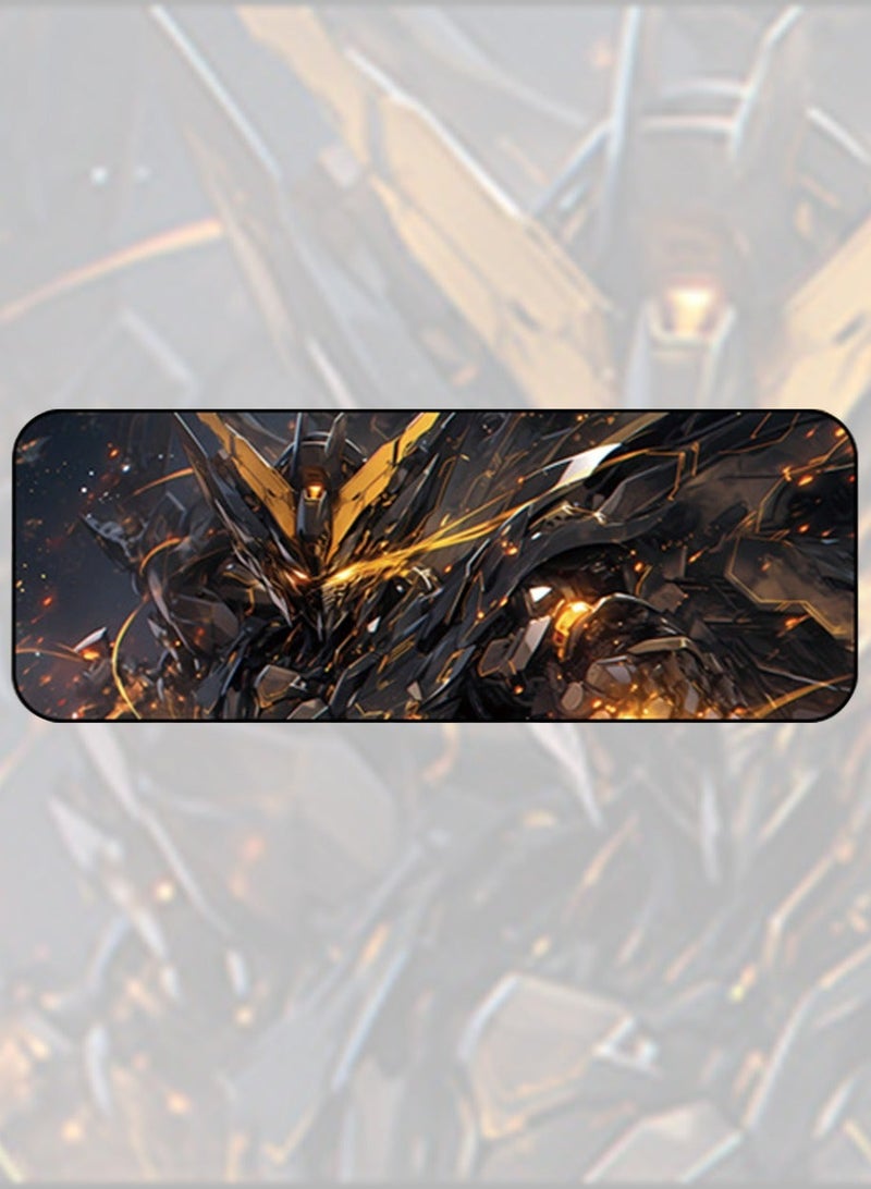 GUNDAM Mouse Pad 800MM*300MM*4MM Full Desk  LOL Jinx Mousepad Extended Large Non-Slip Rubber Base Waterproof Big Keyboard Mat with Stitched Edges for Gaming and Office - Image 1