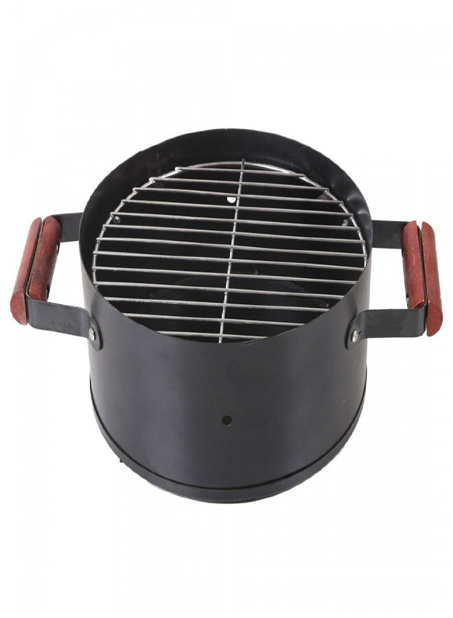 AL SANIDI شواية فحم للرحلات، شواية فحم محمولة، لون أسود، مقاس 28*13 سم - Image 2