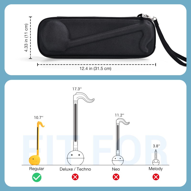 ProCase Carrying Case for Otamatone Japanese Electronic Musical Instrument Portable Synthesizer, Storage Organizer Holder for Kids Child Regular Size Instrument Music Toy Accessories -Black - Image 3