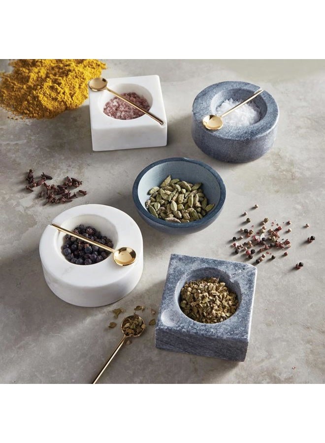 47th & Main Decorative Bowls Soapstone Modern Bowl for Home Décor, 4" Diameter x 1" Deep, Dark Blue/Grey - Image 2