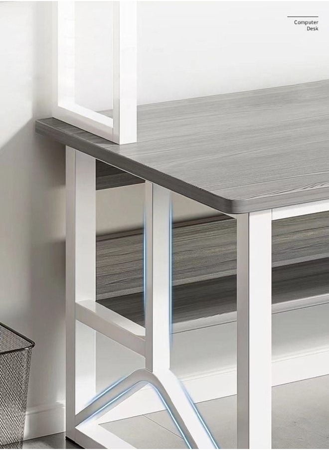 NKX - Multifunctional Computer Table 140 cm And Office Desk With 2 Layer Book Shelf - Image 1