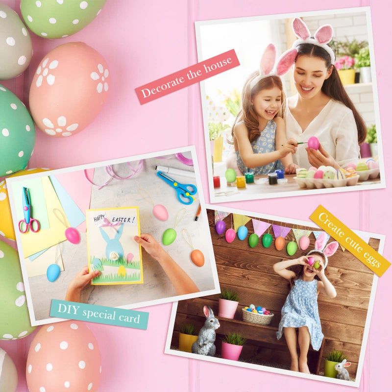 Juinte 64 Pieces Valentine's Heart Shaped Ornaments Heart Shaped Baubles St Patrick's Day Shamrocks Easter Hanging Egg Baubles Mini Valentine Ornaments for Holiday Hanging Decors (Lively) - Image 4