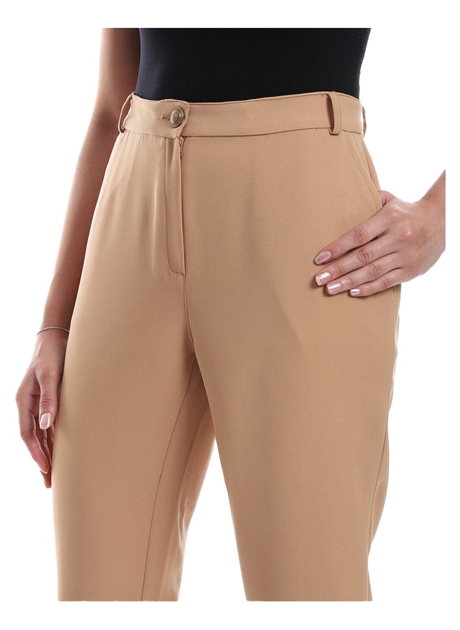 Esla - Slim Fit Solid Pants - Image 1