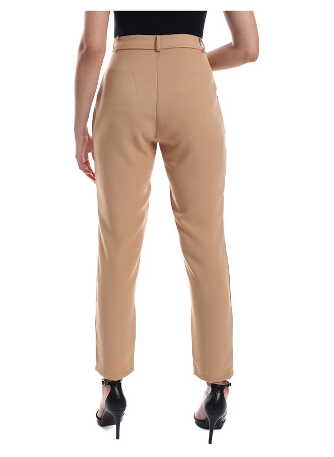 Esla - Slim Fit Solid Pants - Image 1