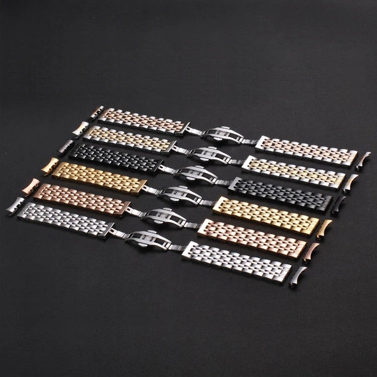 Bluejw Luxury 304 Stainless Steel Watch Strap with Seven Beads – Durable Solid Metal Replacement Band for Watches - Image 5