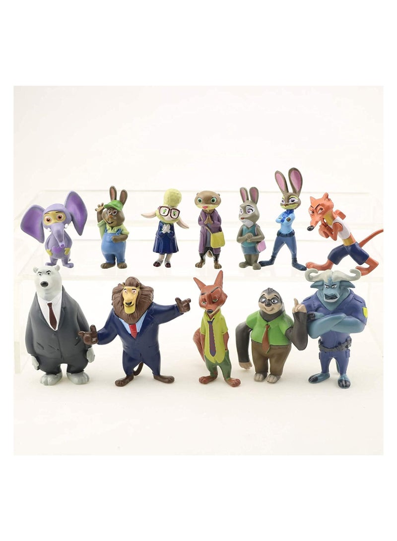 general Zootopia Deluxe Figures Set 12 Playsets with Figures Cake Decorating Figures for Decorating Cars Houses or Tables - Image 5