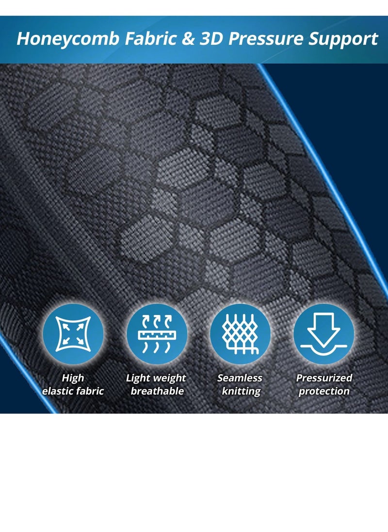 Y&D - Thigh Compression Sleeves, Hamstring Upper Leg Brace for Men & Women- Pain Relief Recovery - Great Running, Basketball, Football Breathable (Large) - Image 1