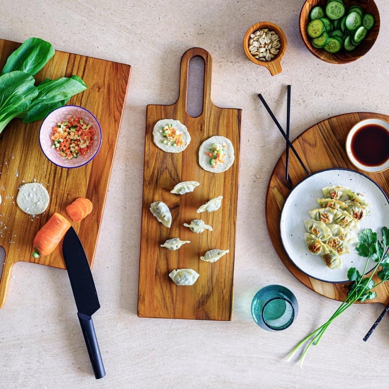 Teakhaus Bistro Lagom Long Serving Board - 51x18 cm, Sustainable FSC Certified Teak Wood - Image 2