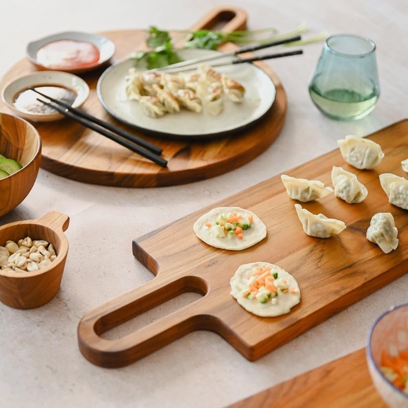 Teakhaus Bistro Lagom Long Serving Board - 51x18 cm, Sustainable FSC Certified Teak Wood - Image 3