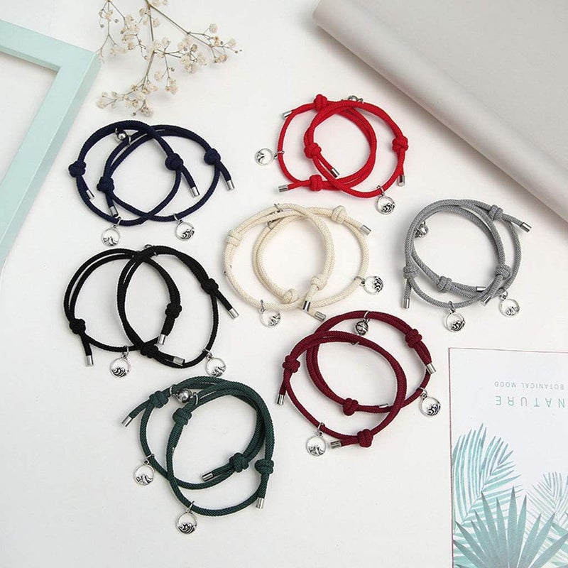 2Pcs Couples Magnetic Mutual Attraction Bracelets Long Distance Relationship Gifts for Him or Her Valentine's Day - Image 2