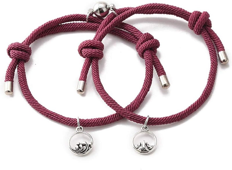 2Pcs Couples Magnetic Mutual Attraction Bracelets Long Distance Relationship Gifts for Him or Her Valentine's Day - Image 1