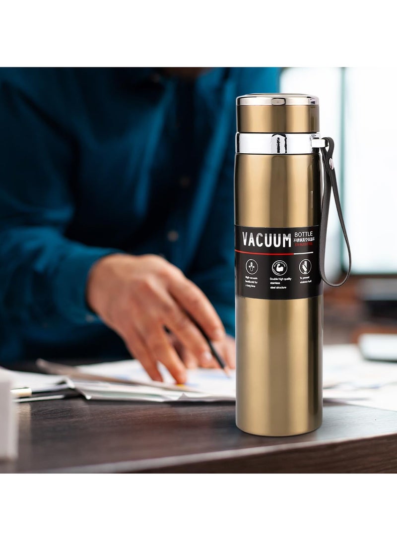 316 Stainless Steel Double-Insulated Thermos Water Bottle High-quality, rust-resistant, 800ml capacity, for cold and hot drinks. Leak-proof sports thermos (Gold). Sold by (Black Fire) - Image 3