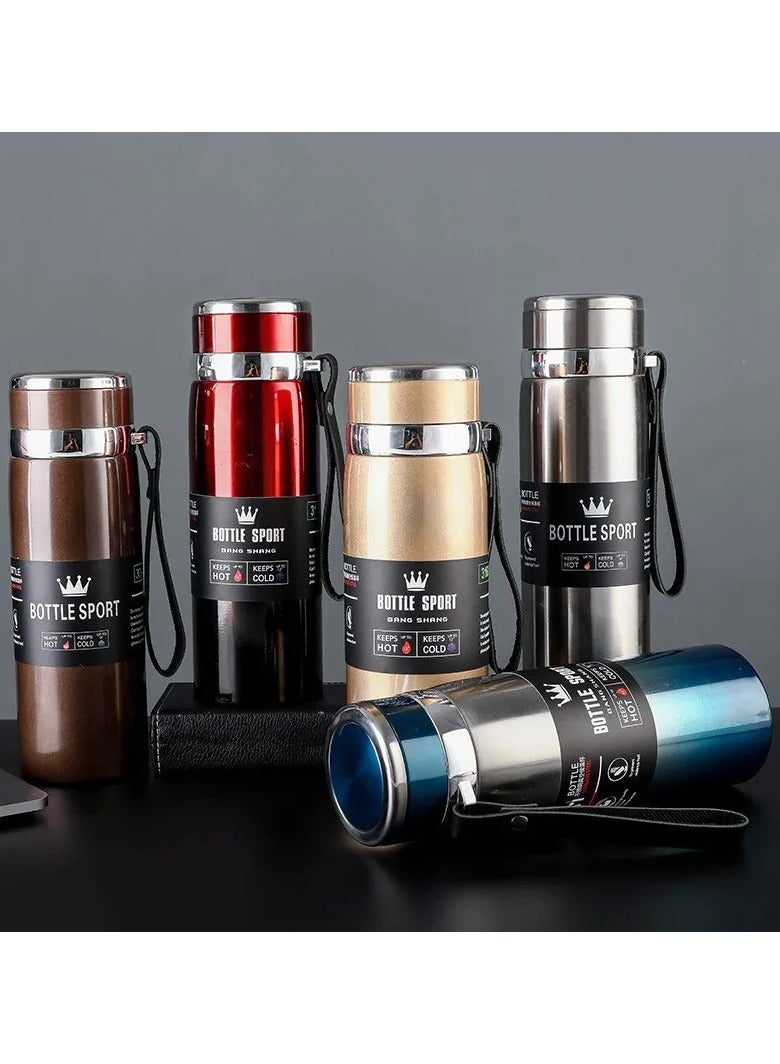 316 Stainless Steel Double-Insulated Thermos Water Bottle High-quality, rust-resistant, 800ml capacity, for cold and hot drinks. Leak-proof sports thermos (Gold). Sold by (Black Fire) - Image 4