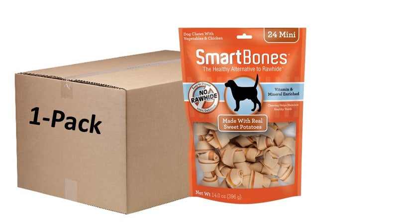 SmartBones Mini Chews With Real Sweet Potato, Rawhide-Free Chews For Dogs, 24 Count - Image 1