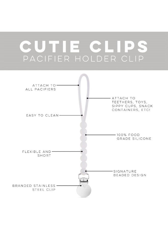 Ryan & Rose Cutie Clip 2 Pack - Pacifier Clip Holder Silicone - Image 2