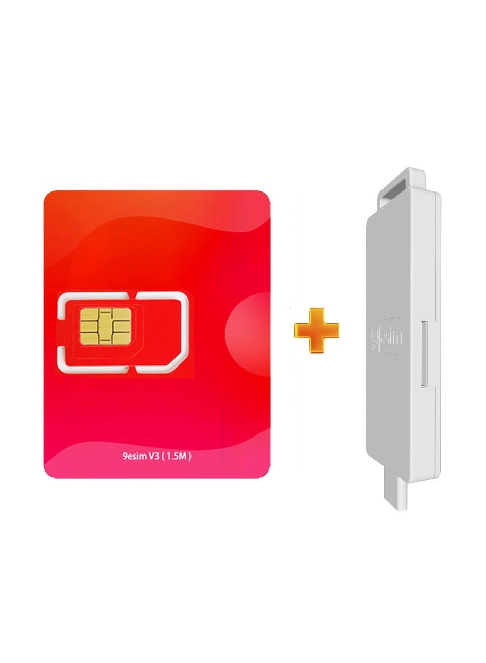 Physical Adapter 9eSIM 9eSIM V3 eSIM Adapter Write Card + Reader – Physical eSIM to SIM ...