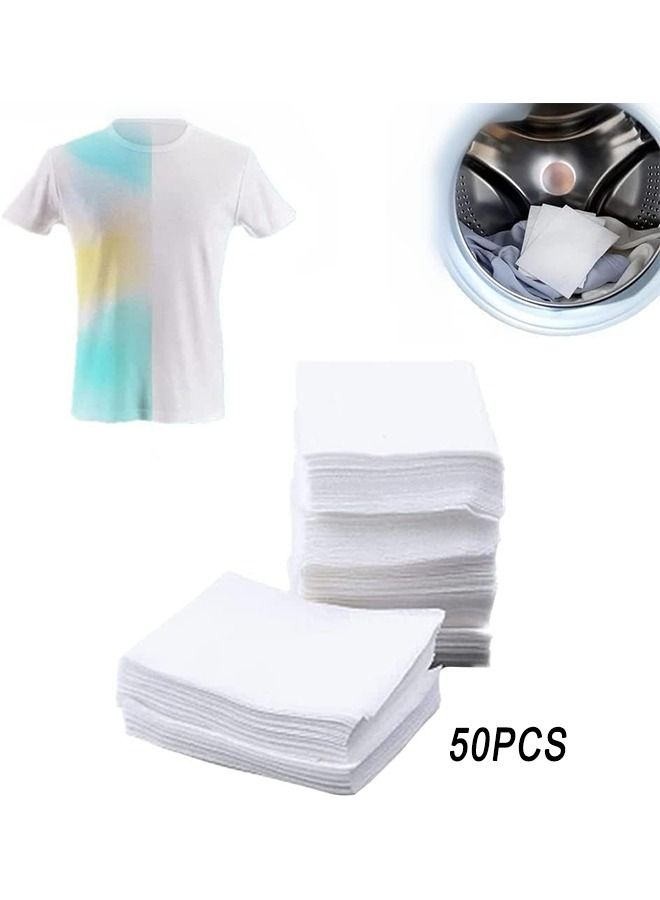50PCS Color Catcher Sheet for Laundry, Abbsorb and Grab Color - Anti Dyeing Maintains Clothes Original Colors