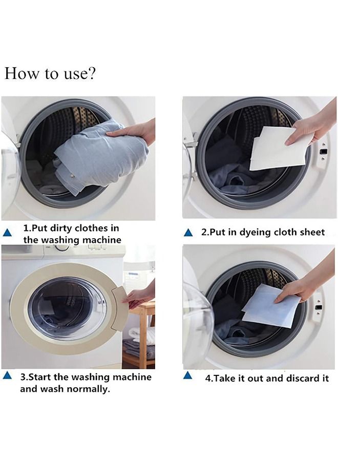 50PCS Color Catcher Sheet for Laundry, Abbsorb and Grab Color - Anti Dyeing Maintains Clothes Original Colors