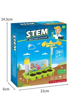 STEM Plant Ecological Weather Station Games,Science and Physics home chemical lab Educational Game for kids and It is an educational game that helps focus, creativity,Children's DIY 6+ Years  - Image 4