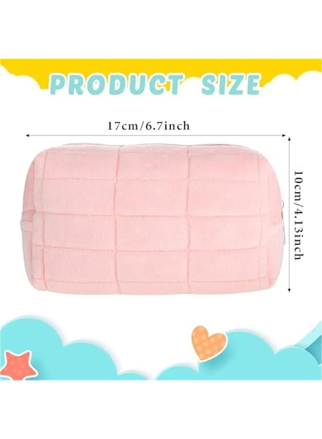 HOOKOR Make Up Bag Small Makeup Cosmetic Bags for Purse Women Y2k Checkered Travel Makeup Pouch (pink) - Image 4