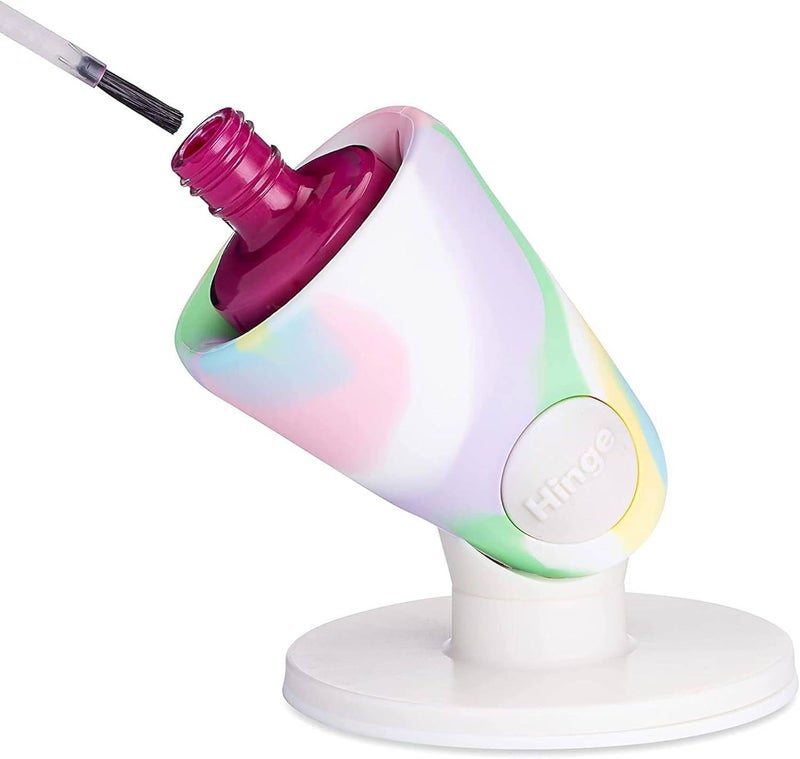 Tweexy tweexy Hinge Untippable Nail Polish Bottle Holder | Anti-Spill Nail Polish Holder Stand, Tilted, IntelliStick Airlock Suction | Fingernail Painting, Nail Art Tools | Nail Polish Accessories (Unicorn) 