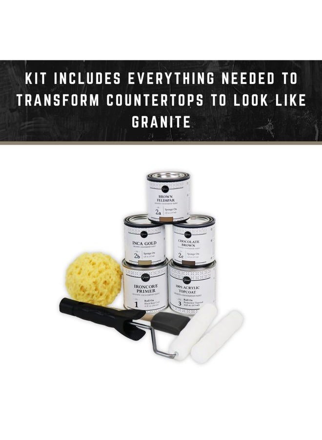 Giani Granite Countertop Paint Kit 2.0-100% Acrylic (Chocolate Brown) - Image 2