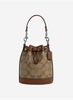 كوتش اوت ليت حقيبة دلو صغيرة من قماش Coach Signature  - Image 1