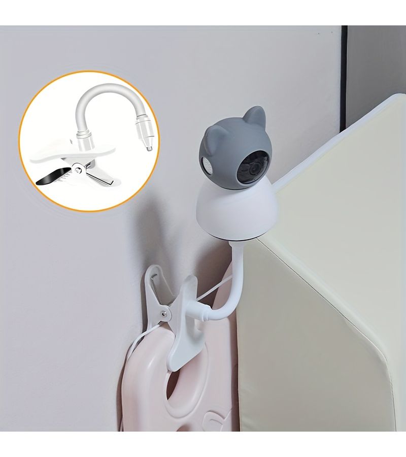 Suitable for Crib Camera Display Bracket Outdoor And Indoor Desktop Clip On Camera And Universal Angle Hose Display Bracket For Wine Cabinet Hidden Light Desktop Computer And Other Multi Scene Clip On Camera Bracket Quantity 1 - Image 5