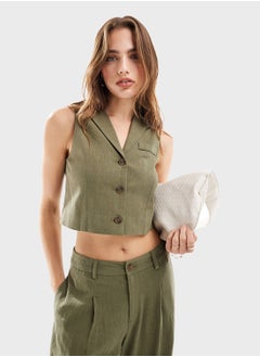 Miss Selfridge Button Through Waistcoat  - Image 1