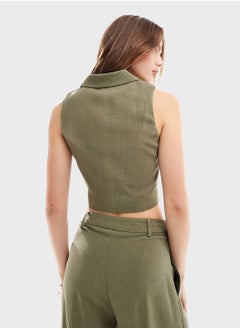 Miss Selfridge Button Through Waistcoat  - Image 2