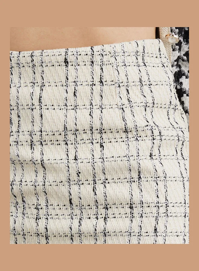 Take Two High Rise Tweed Mini Skirt