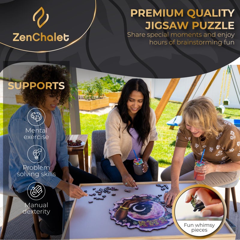 ZenChalet ZenChalet - Crystal Ball 500 Piece Jigsaw Puzzles - Giftable Wood Jigsaw Puzzles Adult - Distinctive Premium Puzzle Gifts  Cool Puzzle Brain Teaser - Rompe Cabezas Adultos 500 - Image 5