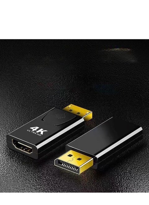 Generic 2 Pack 4K DisplayPort to HDMI Adapter  Uni-Directional DP PC to HDMI Monitor Converter 4K Ultra HD DP Display Port to HDMI Adapter Compatible for Lenovo Dell HP and Other Brand 60Hz