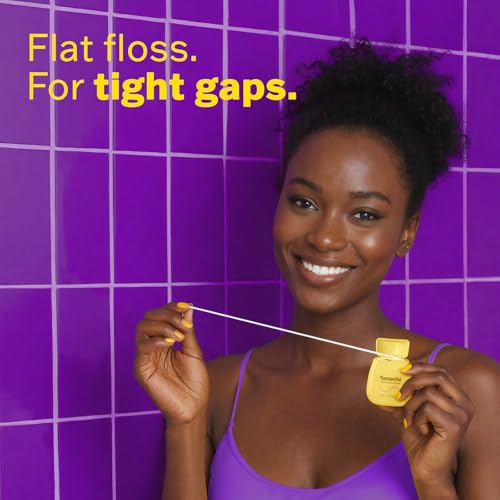 Tonochi SlimWeave Flat Dental Floss for Tight Teeth & Tight Spaces, Thin Glide Dental Floss, Smooth Glide, Gentle on Gums, Mint + Xylitol, 3 Pack (54.7 yd / 50 m Each) - Image 2