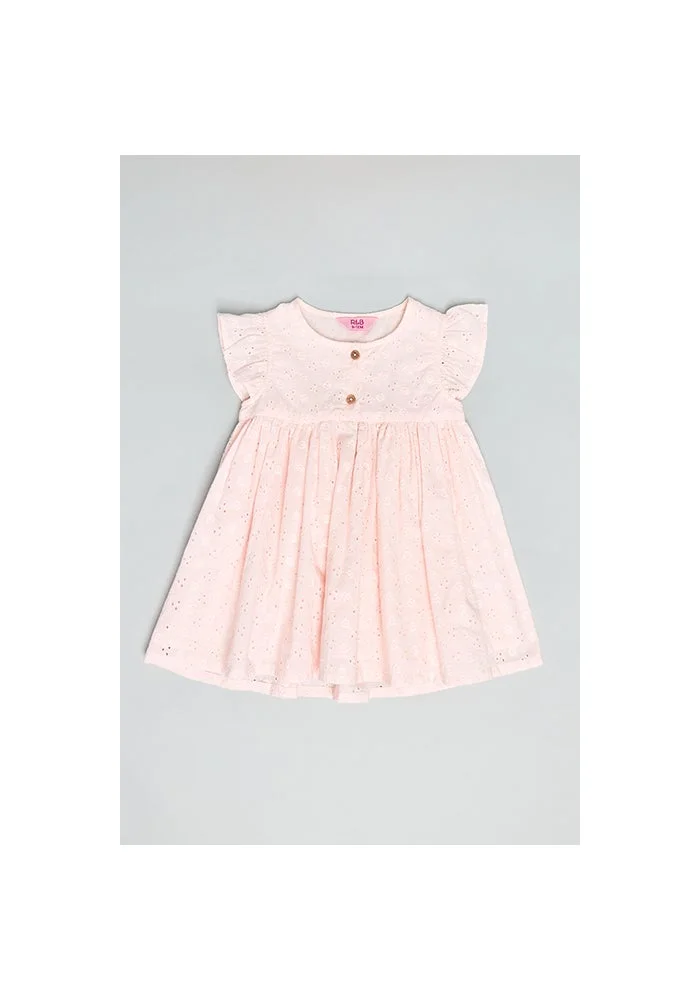 R&b Schiffli Fit & Flare Dress with Bloomers