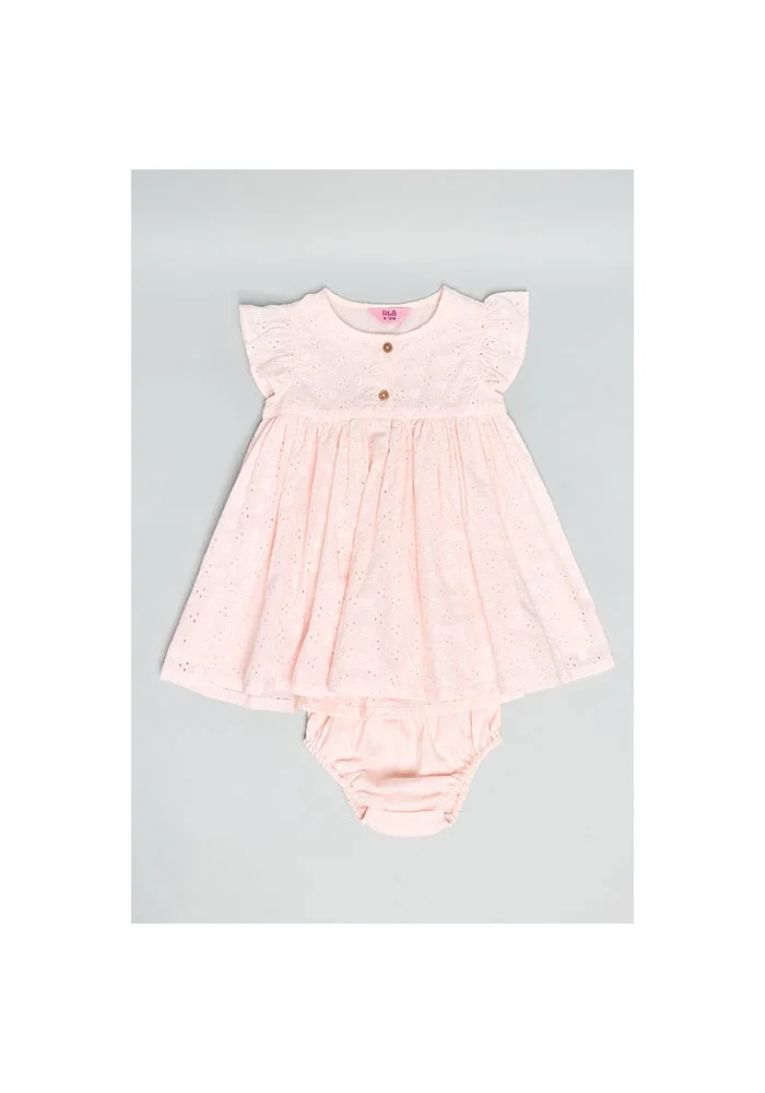 R&b Schiffli Fit & Flare Dress with Bloomers