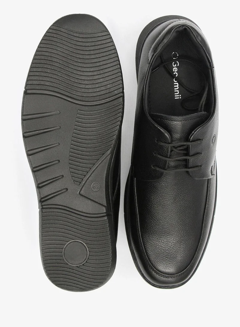 Geoomnii black Formal Lace-Up Shoes for Men – Elegant & Comfortable Office Footwear for Men | Best Price UAE