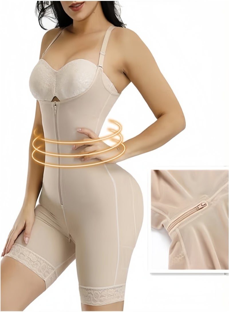 Women's Full Body Daily Lifting Corsets Bustier Waist Trainer Shapewear with Zipper  - Image 2