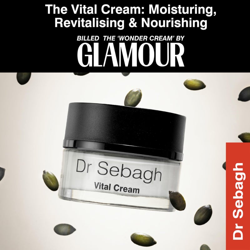 Dr. Sebagh Dr Sebagh Vital Cream (1.7 fl oz) - Hydrating Moisturizer Face Cream - Revitalizing Facial Moisturizer for Normal/Dry Skin - Vitamin C Anti Aging - Deep Moisturizing & Lifting Formula - Image 3