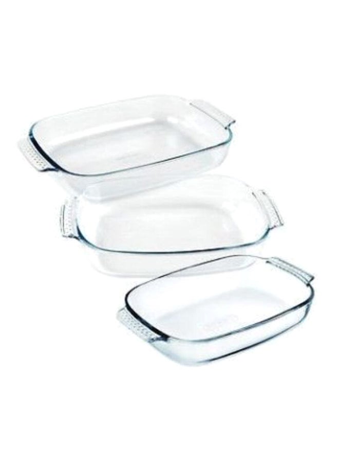 PYREX 3-Piece Classic Rectangular Dish Set Clear - Image 1