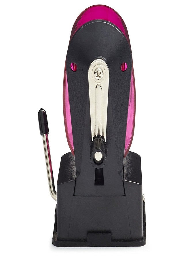 X-Acto 2012687-PNK Bulldog Vacuum Wall Mount Manual Pencil Sharpener, Pink, See-through Receptacle, Affix to Any Nonporous Surface, X-ACTO Hardened Helical Cutter - Image 2