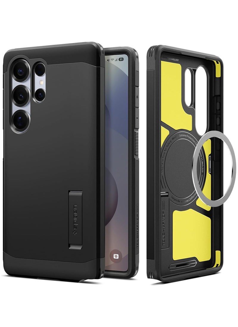 Spigen Tough Armor MagFit for Samsung Galaxy S25 ULTRA Case Cover with MagSafe (2025) - Black  - Image 1