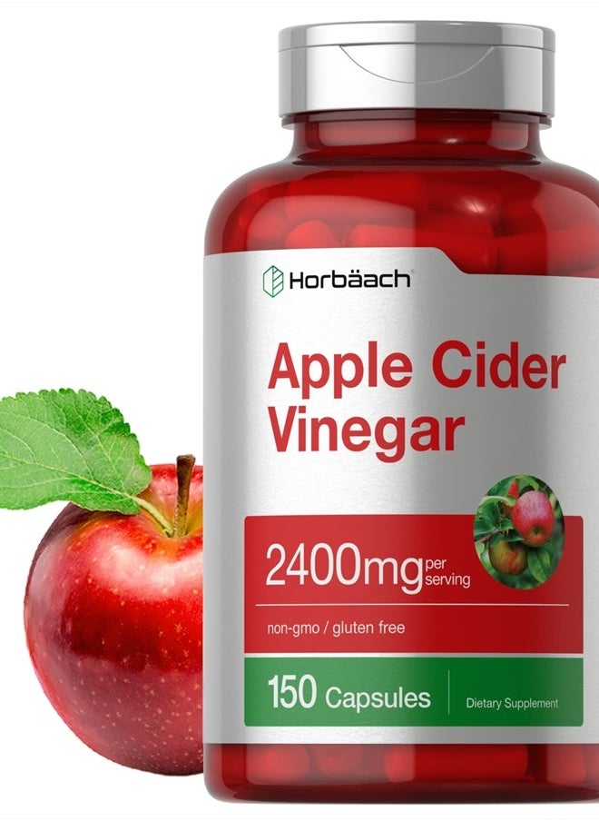 Horbaach Apple Cider Vinegar Capsules 2400 Mg 150 Count Nongmo Gluten Free Supplement By Horbaach  - Image 1