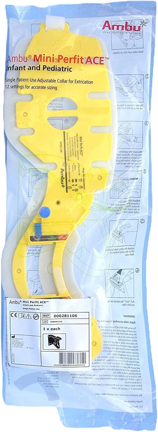 Ambu Mini Perfit ACE Preformed Extrication Cervical Collar One Size Adjustable Neck Circumference 000281106 - Image 2