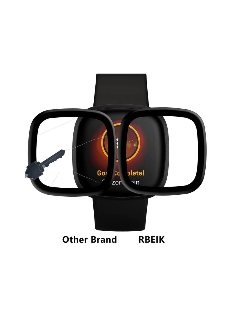 【4PACK】 Compatible with Fitbit Versa 3 Screen Protector, 3D Curved Full Coverage PET Anti-scratch Bubble Free Anti-Fingerprint Easy Install Not Glass Film Screen Protector for Fitbit Versa 3 - Image 3