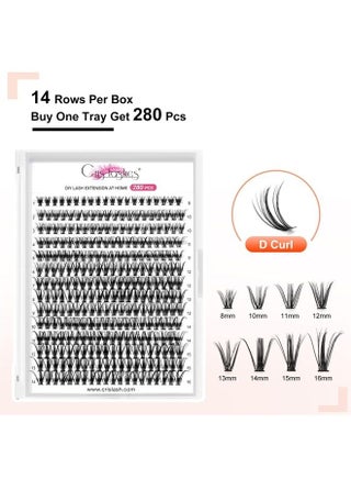 280 PCS Individual Lashes Cluster DIY Lash Clusters 30D 0.07 D Curl 8-16mm Cluster Lashes DIY Individual Eyelashes Lashes Wisps Reusable Soft Mini Cluster Eyelash Extensions at Home (30D 0.07 D 8-16) - pzsku/Z316F23976F1BF371985CZ/45/_/1692390321/50df0bbf-d430-4306-840f-c9cdfa7f85aa