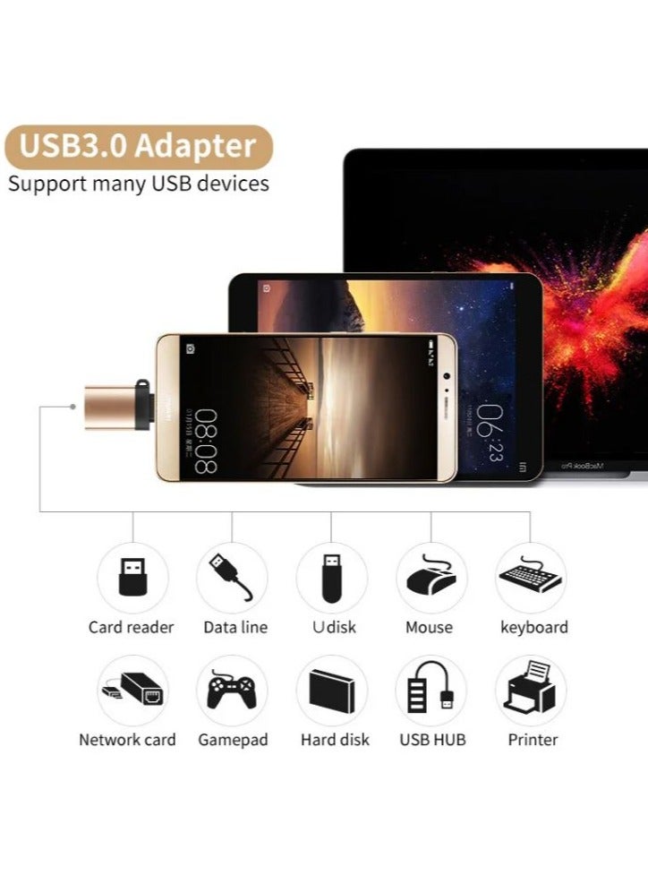 USB 3.0 Type C OTG Adapter for Macbook Pro Xiaomi Huawei Samsung Mini USB Adapter Type-C OTG Cable Converter（Sliver） - Image 2
